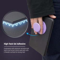 ENCASED Poignée Pliable pour Kindle, iPad et Tablette – Support Doigt en Silicone Confortable pour eReader, poignée adhésive Rep
