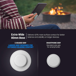 ENCASED Poignée Pliable pour Kindle, iPad et Tablette – Support Doigt en Silicone Confortable pour eReader, poignée adhésive Rep