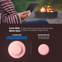 ENCASED Poignée Pliable pour Kindle, iPad et Tablette – Support Doigt en Silicone Confortable pour eReader, poignée adhésive Rep