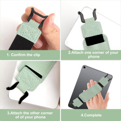Dragonne Liseuse 6–8 Pouces, Sangle Élastique Tablette avec Support PU Antidérapant – Compatible avec Kindle, Kobo & Tablettes, 