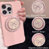 1 Pièce Support Magnétique Kindle, Design Ruban Papillon Rose, Grip & Support Pliable, pour Smartphone/Kindle/Tablette, Accessoi