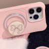 1 Pièce Support Magnétique Kindle, Design Ruban Papillon Rose, Grip & Support Pliable, pour Smartphone/Kindle/Tablette, Accessoi