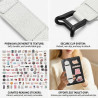 1 pièce sangle de main pour Kindle eReader Fire Tablet, support élastique en PU cuir, prévention des douleurs à la main, autocol