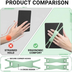 Support de dragonne confortable compatible avec kindleet tablettes, support à main léger et sécurisé pour lire au lit compatible