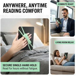 Support de dragonne confortable compatible avec kindleet tablettes, support à main léger et sécurisé pour lire au lit compatible