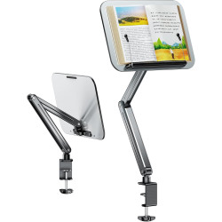 SEAFRONT Support de Livre de Bureau, Panneau en Aluminium-plastique, Support de Manuel Rotatif à 360°, Hauteur et Angle Réglable