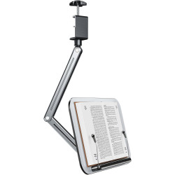 SEAFRONT Support de Livre de Bureau, Panneau en Aluminium-plastique, Support de Manuel Rotatif à 360°, Hauteur et Angle Réglable