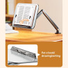 SEAFRONT Support de Livre de Bureau, Panneau en Aluminium-plastique, Support de Manuel Rotatif à 360°, Hauteur et Angle Réglable