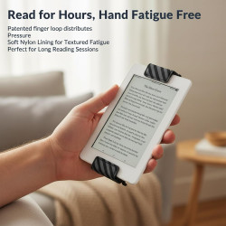 Dragonne de sécurité confortable pour kindle - support ergonomique à main léger, compatible avec 6- kindle paperblanc/oasis/kobo