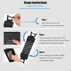 Dragonne de sécurité confortable pour kindle - support ergonomique à main léger, compatible avec 6- kindle paperblanc/oasis/kobo