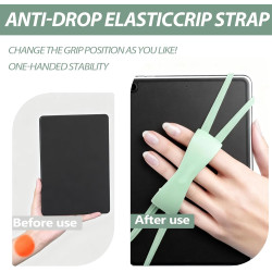 Support de Dragonne Confortable pour 4,7-8" Pouces eReaders, Support de Liseuse en Silicone, Supports à Main Léger et Sécurisé p