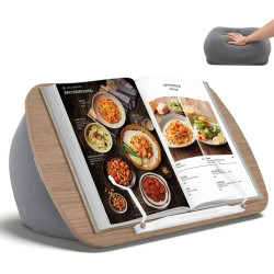 Support pour Livre, Tablette d'Appoint pour Canapé, Lit, Bureau - Cousin Porte-Livre Confortable avec Support de Pages - Compati