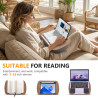 Support pour Livre, Tablette d'Appoint pour Canapé, Lit, Bureau - Cousin Porte-Livre Confortable avec Support de Pages - Compati