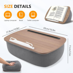 Support pour Livre, Tablette d'Appoint pour Canapé, Lit, Bureau - Cousin Porte-Livre Confortable avec Support de Pages - Compati