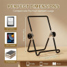 Support de Liseuse Kindle & Tablette, Pliable Portable avec Angle Réglable, Compatible avec 4,7-13 Pouces Appareils, Pour Bureau