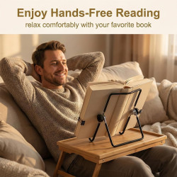 Support de Liseuse Kindle & Tablette, Pliable Portable avec Angle Réglable, Compatible avec 4,7-13 Pouces Appareils, Pour Bureau