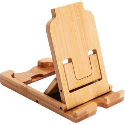 Support de téléphone en bambou et support pour iPad, support pliable universel à angle réglable, support de poche pour tous les 