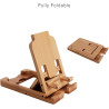 Support de téléphone en bambou et support pour iPad, support pliable universel à angle réglable, support de poche pour tous les 