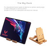 Support de téléphone en bambou et support pour iPad, support pliable universel à angle réglable, support de poche pour tous les 