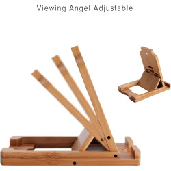 Support de téléphone en bambou et support pour iPad, support pliable universel à angle réglable, support de poche pour tous les 