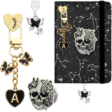 Accessoires Kindle Style Sombre - Support de Main + 1 Pendentif Bouchon Anti-Poussière (Type-C/USB-C) + 1 Pendentif Chaîne, comp