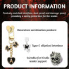 Accessoires Kindle Style Sombre - Support de Main + 1 Pendentif Bouchon Anti-Poussière (Type-C/USB-C) + 1 Pendentif Chaîne, comp