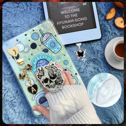 Accessoires Kindle Style Sombre - Support de Main + 1 Pendentif Bouchon Anti-Poussière (Type-C/USB-C) + 1 Pendentif Chaîne, comp