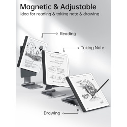 LULULOOK Support magnétique pour Kindle Scribe 10,2" (2024/2022), Pliable et réglable, Tout en Aluminium, Support de Tablette ma