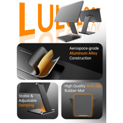 LULULOOK Support magnétique pour Kindle Scribe 10,2" (2024/2022), Pliable et réglable, Tout en Aluminium, Support de Tablette ma