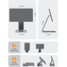 LULULOOK Support magnétique pour Kindle Scribe 10,2" (2024/2022), Pliable et réglable, Tout en Aluminium, Support de Tablette ma