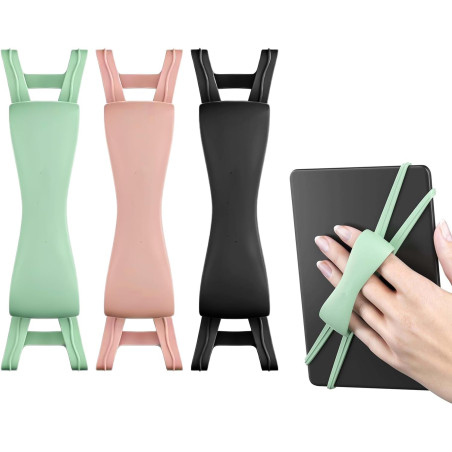 Lot de 3 Sangles de Maintien, Extensibles et Confortables pour Tablettes, Accessoire de Lecture au Lit ou en Plein Air, Convient