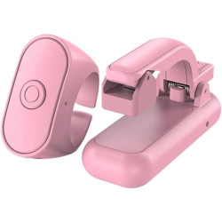Télécommande pour Kindle, appareil de lecture mains libres sans fil 2,4 GHz Portée 10 mètres Design portable Rose