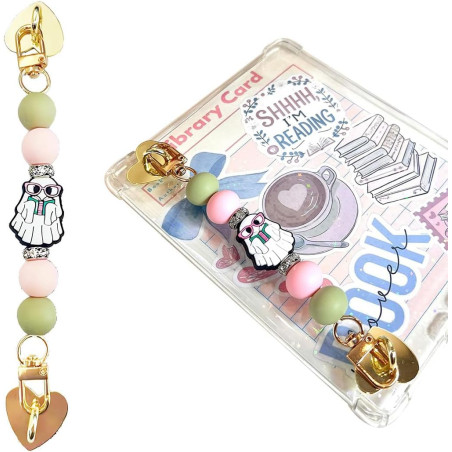 1pc Bracelet Fantôme pour Liseuse Kindle, Support Main pour 6-8 Pouces E-Reader, Compatible avec Téléphone/iPad mini 3,5-8 Pouce