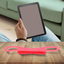 Dragonne de lecture pour Kindle et tablettes – Support léger en silicone pour livre électronique de 4,7 à 8" (Rose)