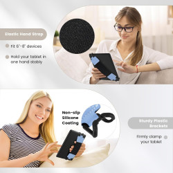 MoKo Dragonne de Sécurité pour 6-8" Kindle eReaders Fire Tablet - Kobo/Voyaga/Sony Kindle E-Book Tablet, Sangle Haute-Élastique 