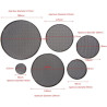 SimpleLife 1/2/3/4/5/6.5/6,5 Pouces Grilles de Haut-Parleur Cover Cover Grill Rond Enceinte de Protection Cercle décoratif Audio