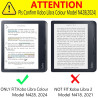 Dmluna étui pour kobo libra colour 7" (modèle n428 2024) - coque légère en cuir pu de qualité supérieure avec support origami et