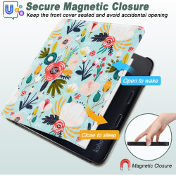 DMLuna Étui pour Kobo Libra Colour 7" (Modèle N428 2024) - Coque légère en Cuir PU de qualité supérieure avec Support Origami et