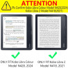 DMLuna Étui pour 7" Kobo Libra Colour Model:N428 2024 / Libra 2 Model:N418 2021, Fonction Veille/Réveil Automatique, Support Int