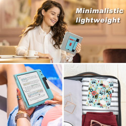 DMLuna Étui pour 7" Kobo Libra Colour Model:N428 2024 / Libra 2 Model:N418 2021, Fonction Veille/Réveil Automatique, Support Int
