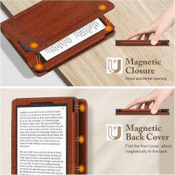 FINTIE Étui Compatible avec 6” Kobo Clara Colour/BW 2024 et Kobo Clara 2E 2022 - Coque Liseuse Housse avec Béquille, Fente pour 