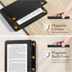 FINTIE Étui Compatible avec 6” Kobo Clara Colour/BW 2024 et Kobo Clara 2E 2022 - Coque Liseuse Housse avec Béquille, Fente pour 