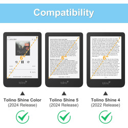 FINTIE Étui Compatible avec 6” Kobo Clara Colour/BW 2024 et Kobo Clara 2E 2022 - Coque Liseuse Housse avec Béquille, Fente pour 