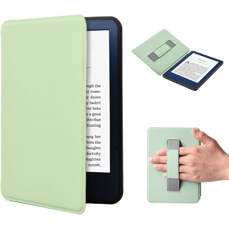 Étui pour Kindle 11e génération 2024, Coque légère 6 Pouces pour Kindle 2024/2022, étui de Protection avec dragonne et Fonction 