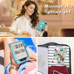 DMLuna Étui pour Kobo Clara Colour/Clara BW (2024)/Clara 2E (2022), Fonction Veille/Réveil Automatique, Support Intégré, Emplace