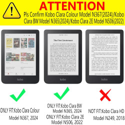 DMLuna Coque Slim Shell pour Tolino Shine 5 (2024), Shine Color, Shine 4 & Kobo Clara Colour, Clara BW (2024), Clara 2E, Coque P