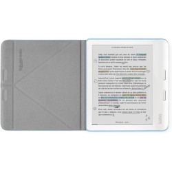 Kobo libra colour sleepcover case | dusk bleu | sleep/wake technology | built-in 2-way stand | vegan leather | compatible with 7