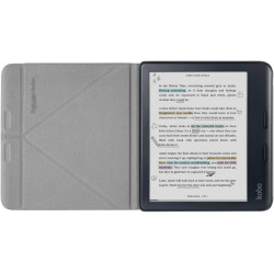 Kobo libra colour sleepcover case | noir | sleep/wake technology | built-in 2-way stand | vegan leather | compatible with 7" kob