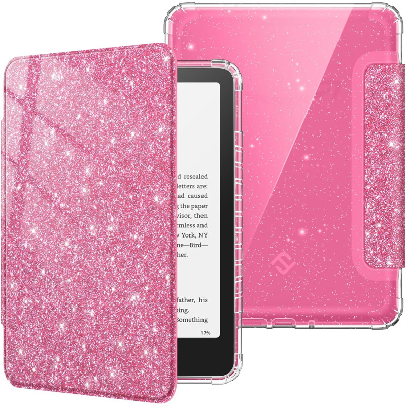 Fintie étui pour 7" kindle paperblanc (12e génération, 2024) et kindle colorsoft (1re génération, 2025/2024), étui transparent e