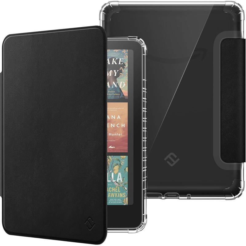 Fintie étui pour 7" kindle paperblanc (12e génération, 2024) et kindle colorsoft (1re génération, 2025/2024), étui transparent e
